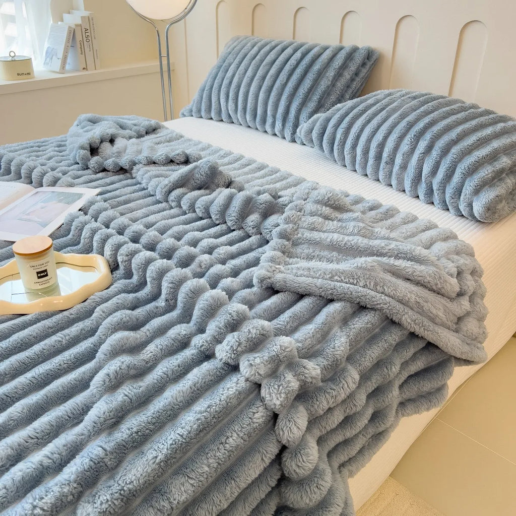 Thick Striped Multi-Purpose Blanket