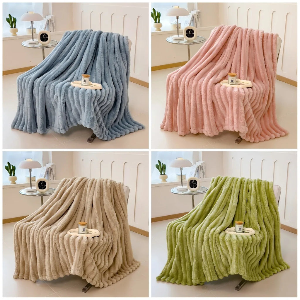 Thick Striped Multi-Purpose Blanket