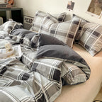 Plaid Duvet Cover (Skin-Friendly, Double-Sided)