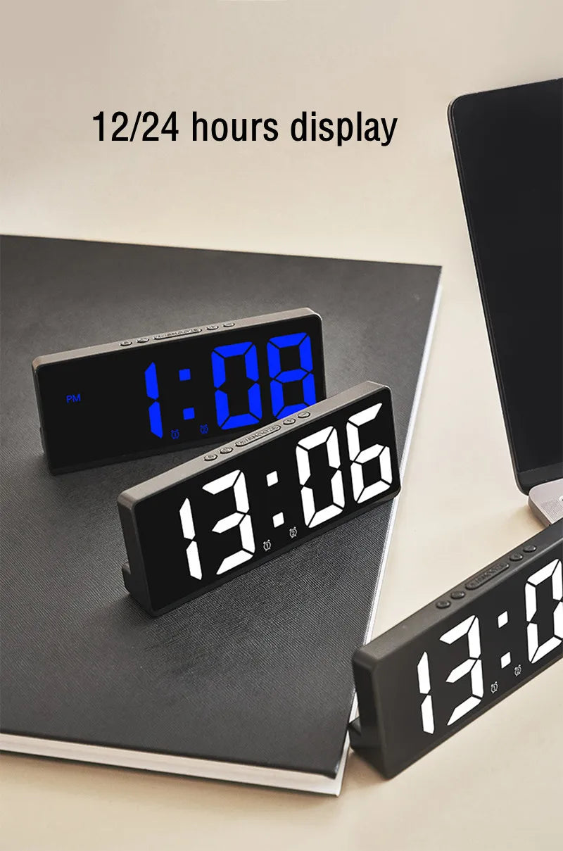 Voice Control LED Digital Alarm Clock