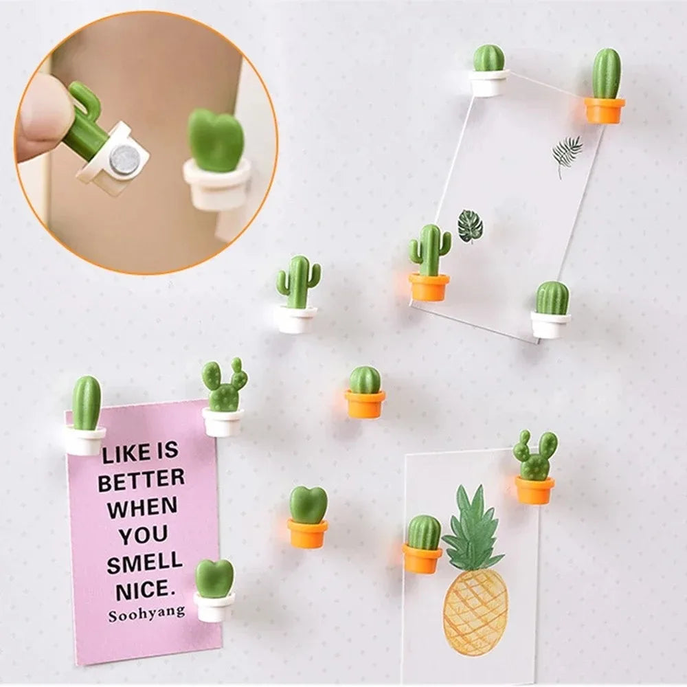 3D Succulent Fridge Magnet Set (6pcs)