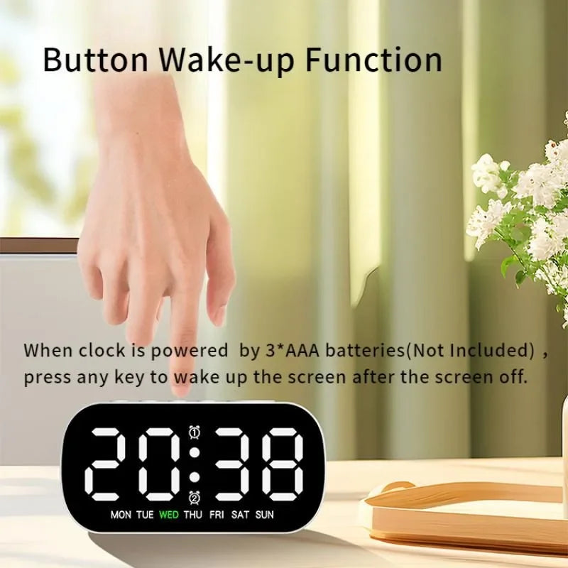 USB LED Digital Alarm Clock