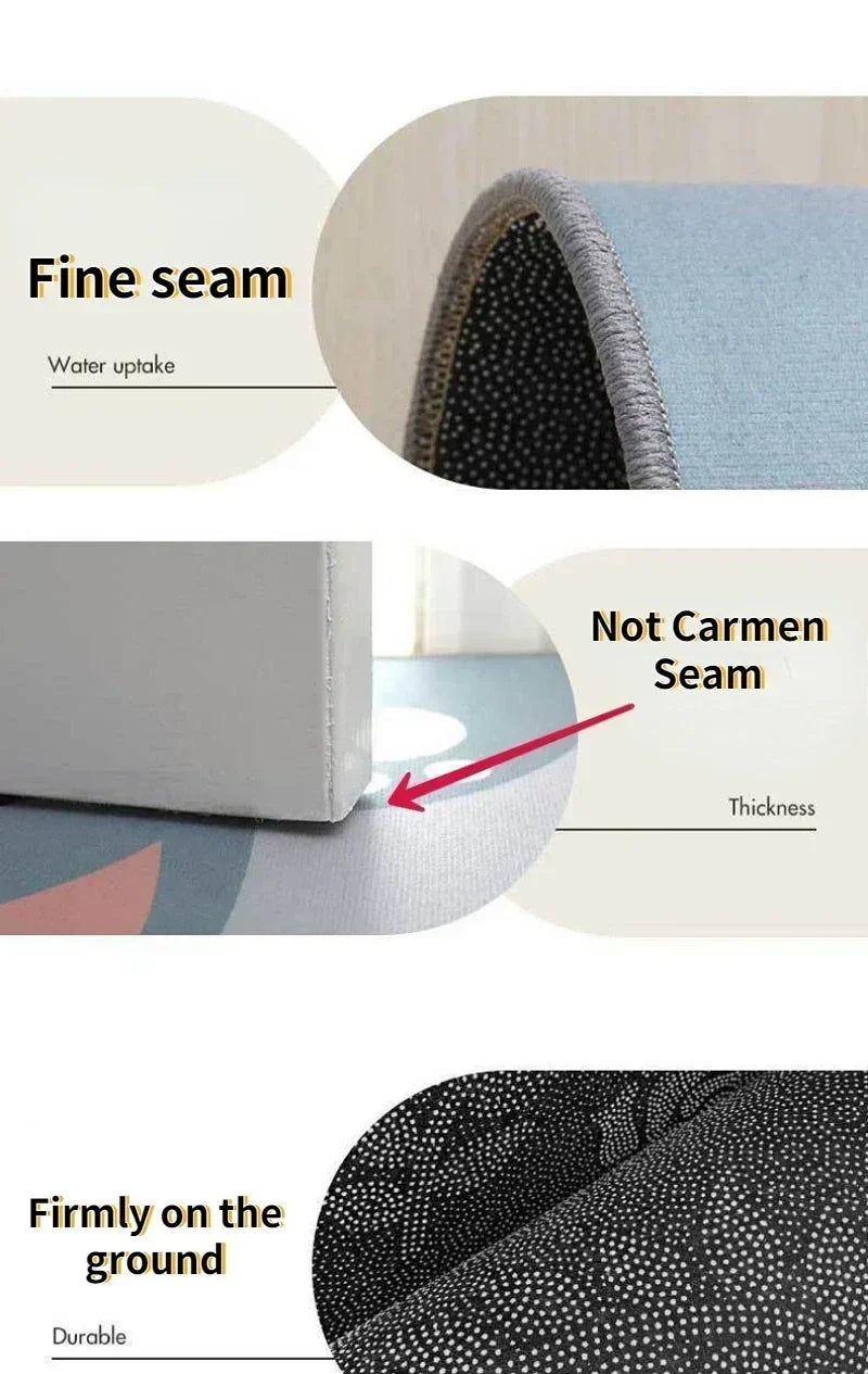 Modern Minimalist Washable Area Rug