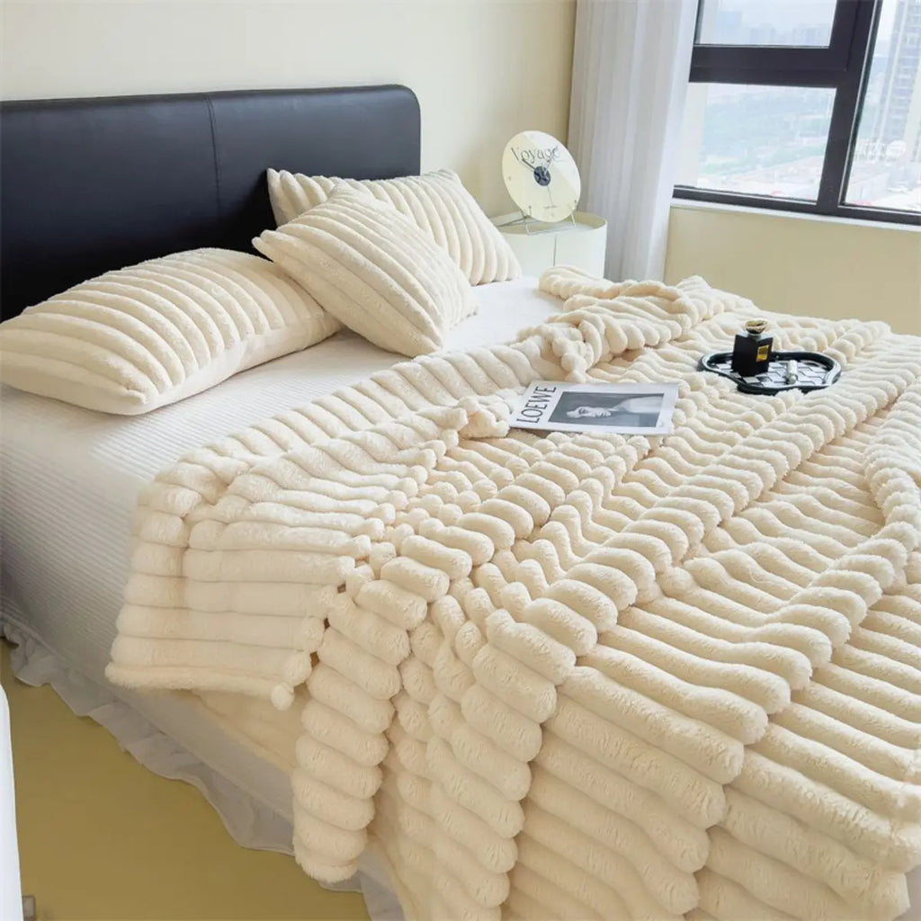 Thick Striped Multi-Purpose Blanket