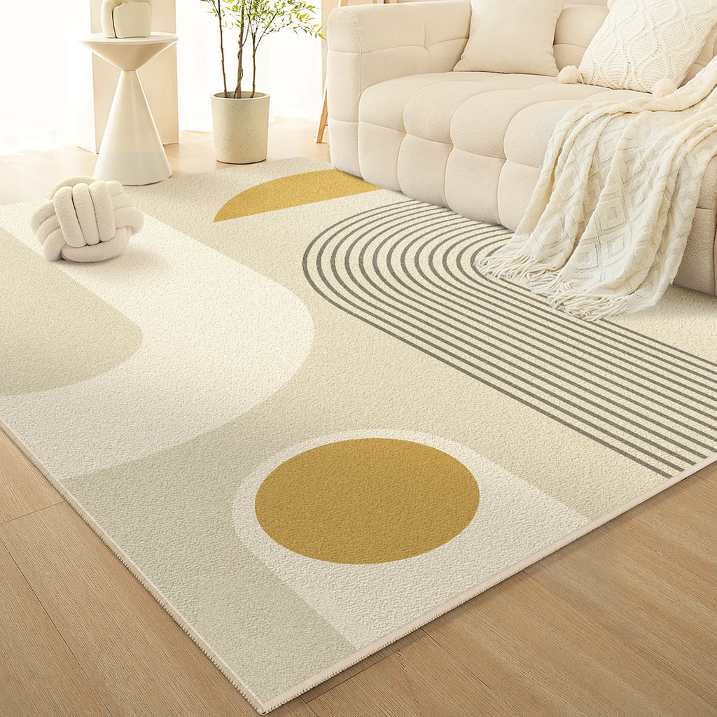 French Cream Non-Slip Area Rug