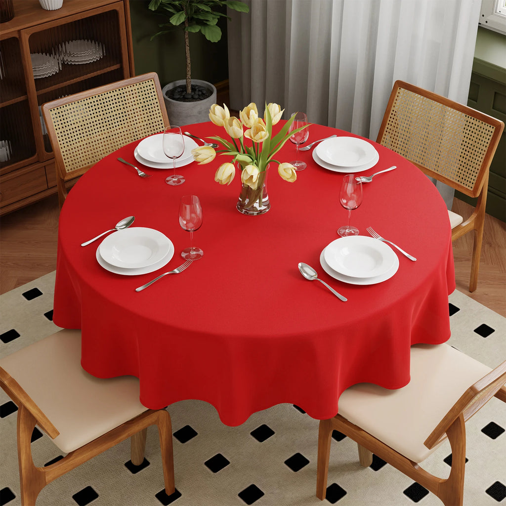 Solid Color Round Tablecloth