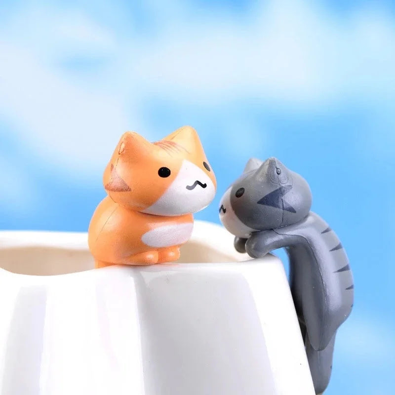 Cartoon Lucky Cat Miniature Set (6pcs)