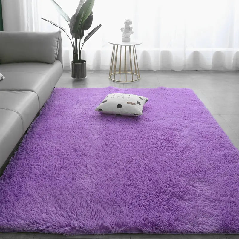 Nordic Tie-Dye Long Pile Area Rug