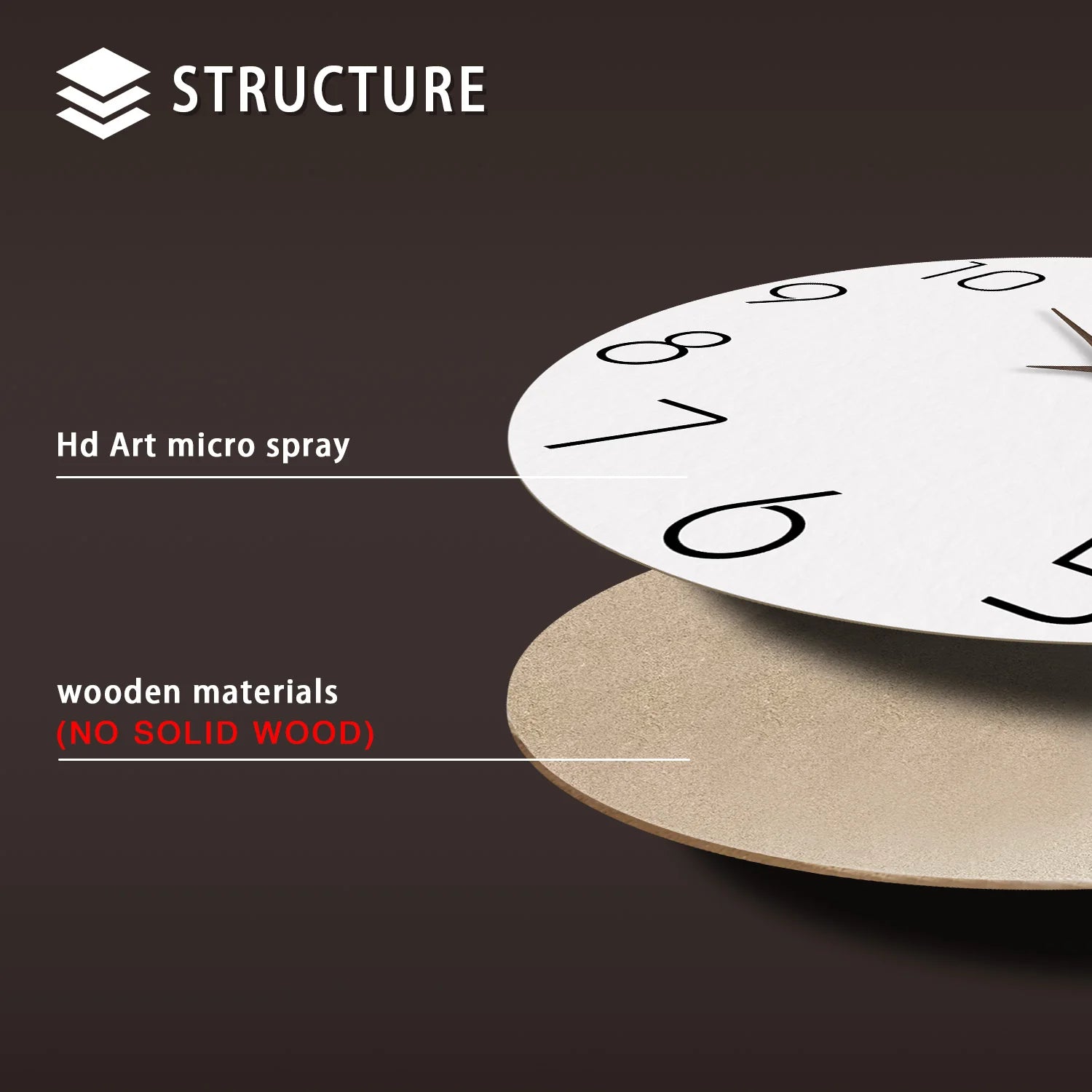 Modern Wooden Silent Wall Clock