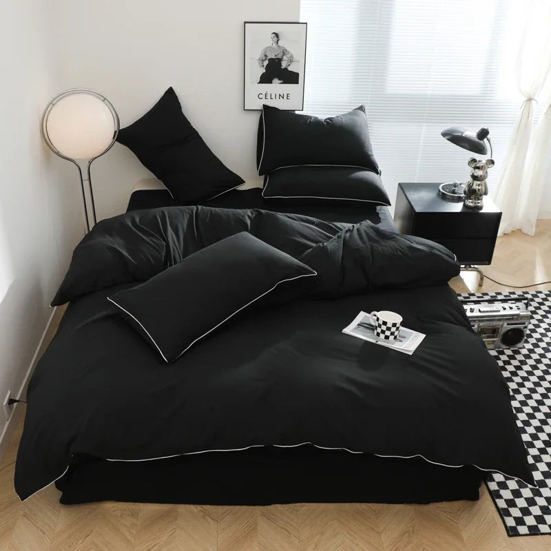 Solid Color Bedding Set (Simple Style)