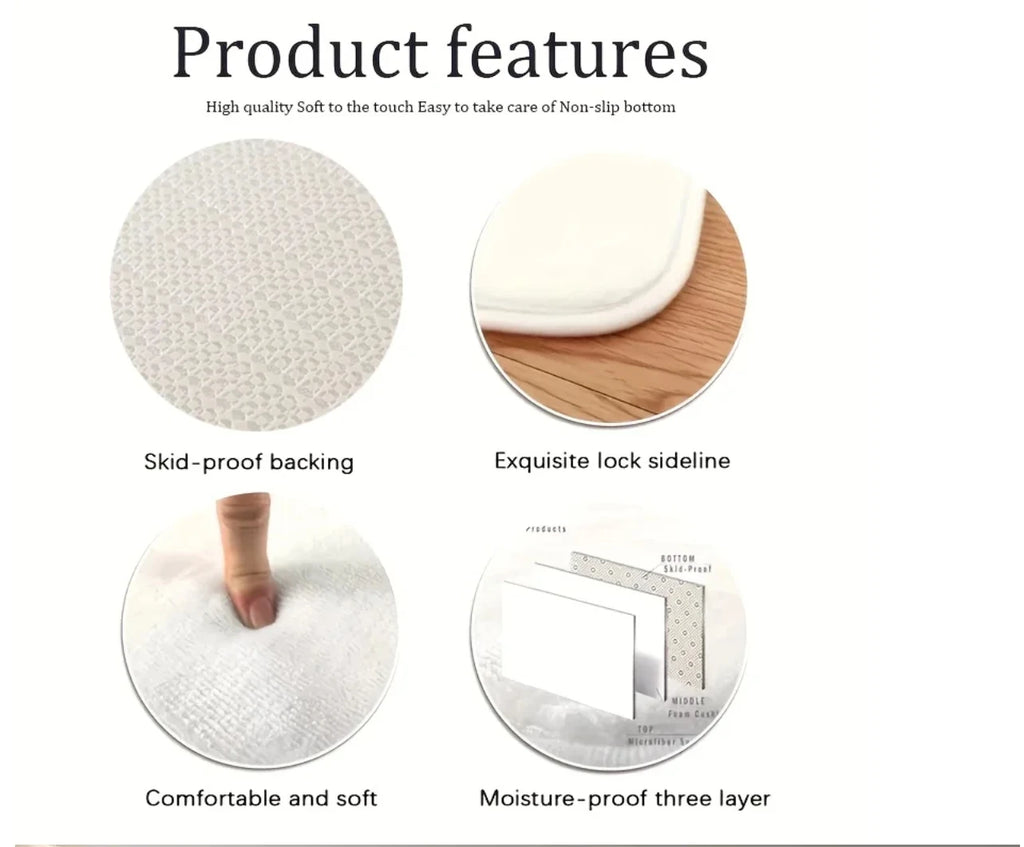 Round Flannel Area Rug