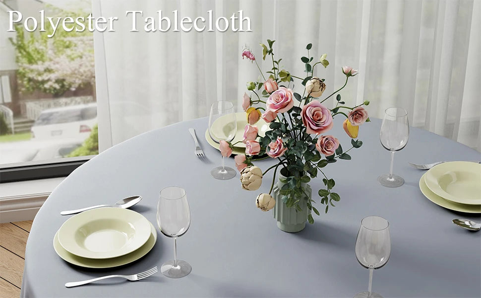 Solid Color Round Tablecloth