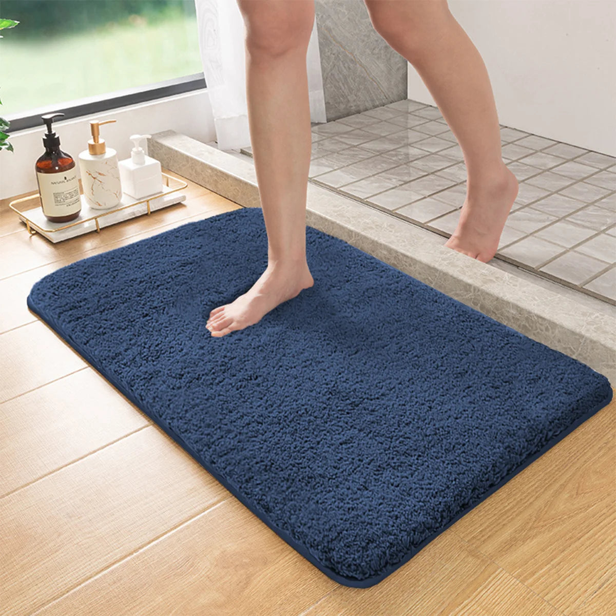 Furry Anti-Slip Bathroom Floor Mat