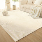 French Cream Non-Slip Area Rug