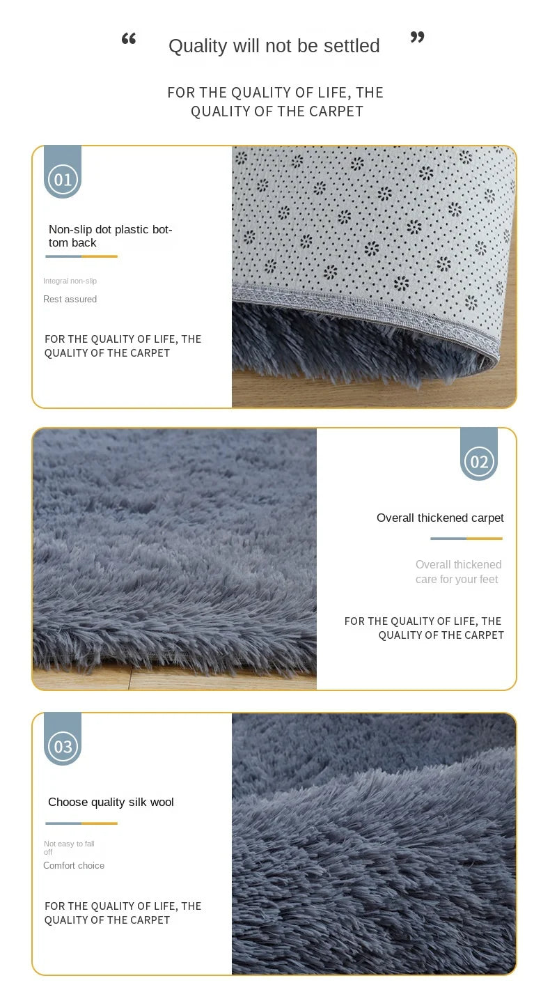 Nordic Tie-Dye Long Pile Area Rug