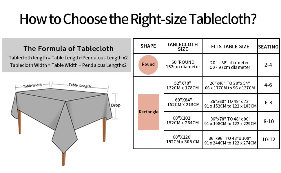 Waterproof PVC Rectangular Tablecloth