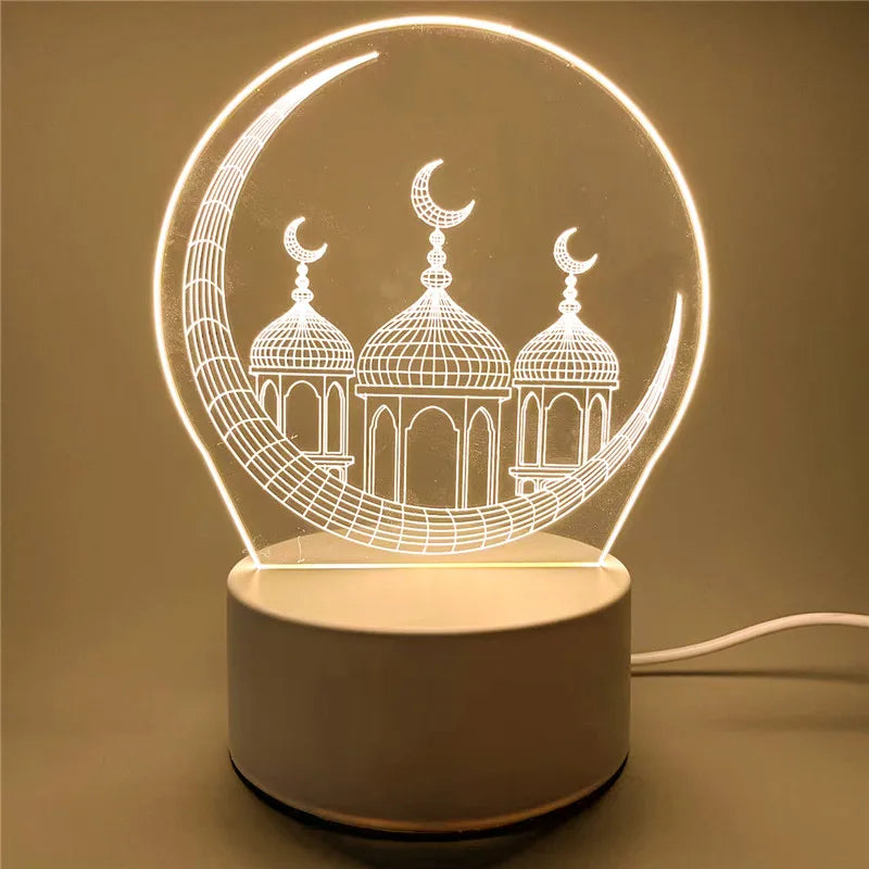 USB 3D LED Eid Mubarak Night Light