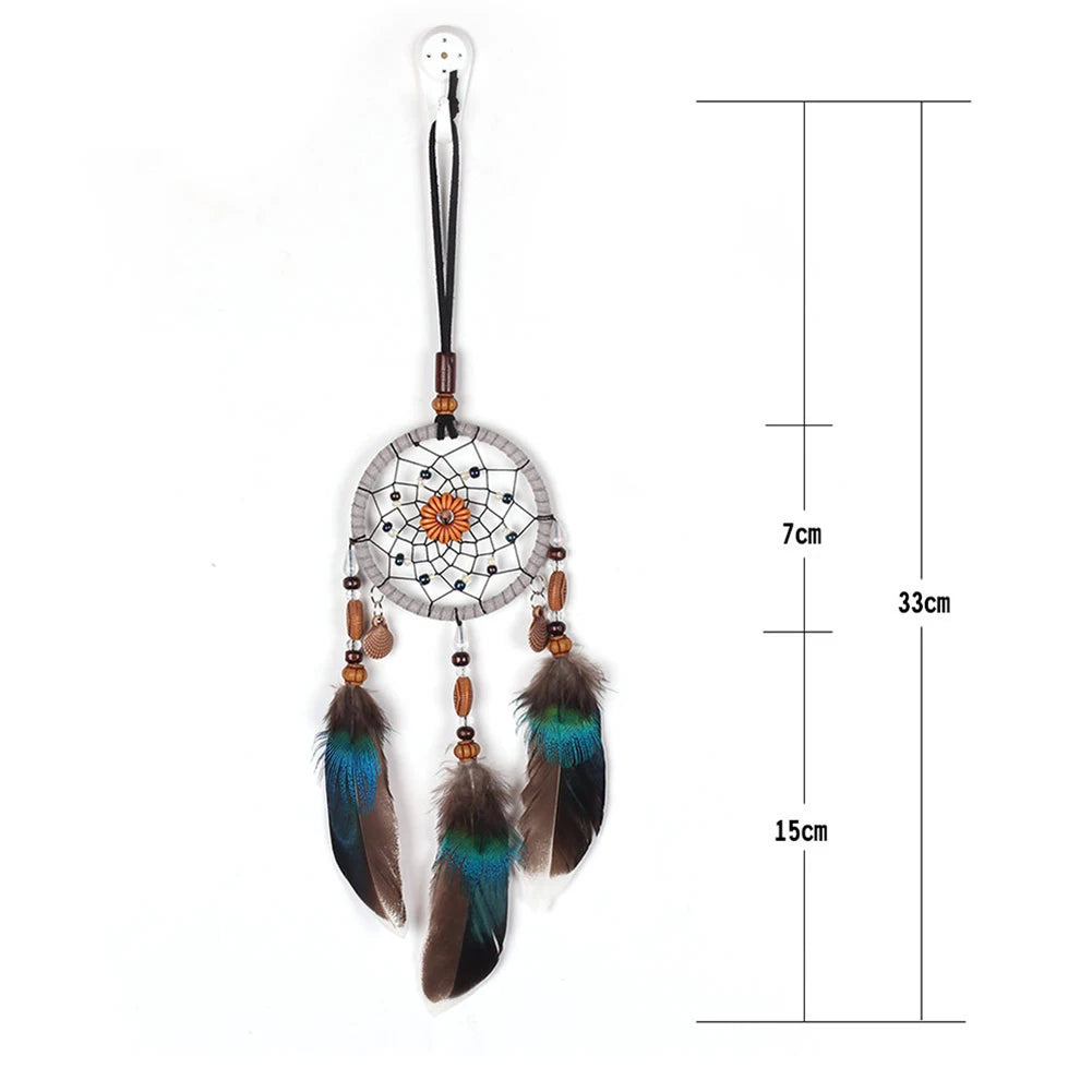 Handmade Feather Dream Catcher Hanging Decor