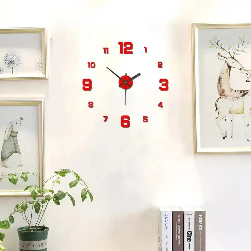 Frameless DIY Wall Clock Sticker