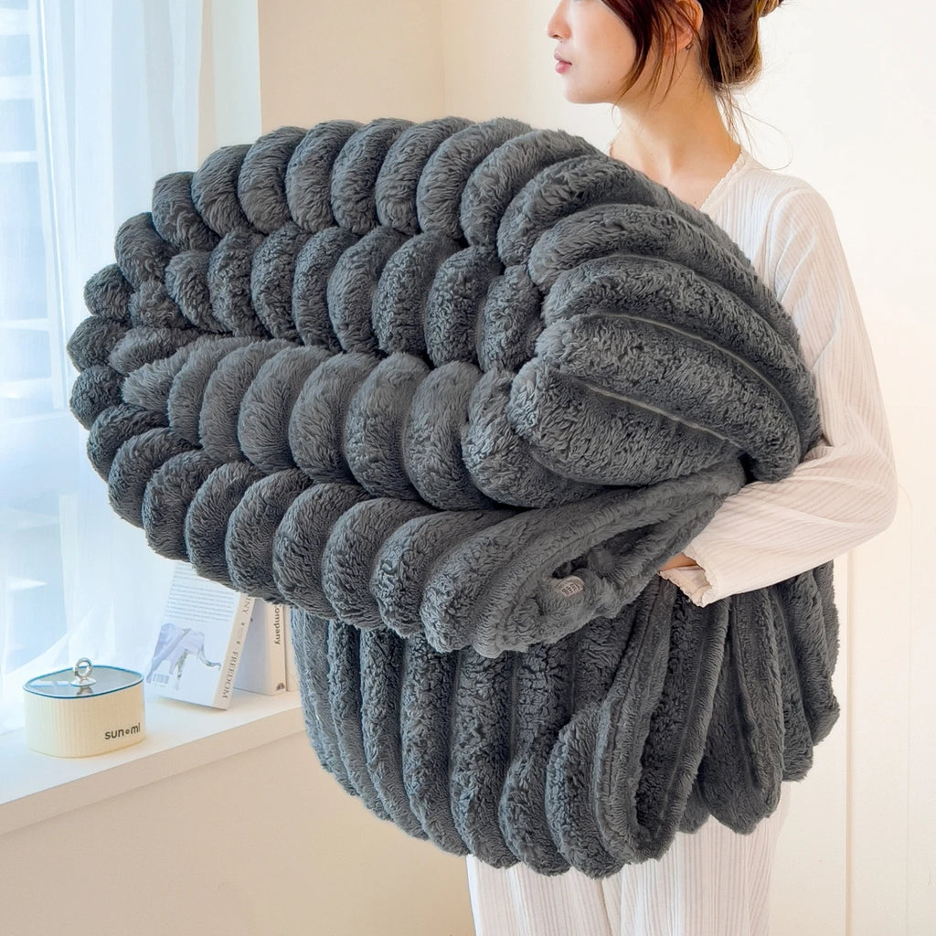 Thick Striped Multi-Purpose Blanket