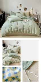 Plaid Duvet Cover (Skin-Friendly, Double-Sided)