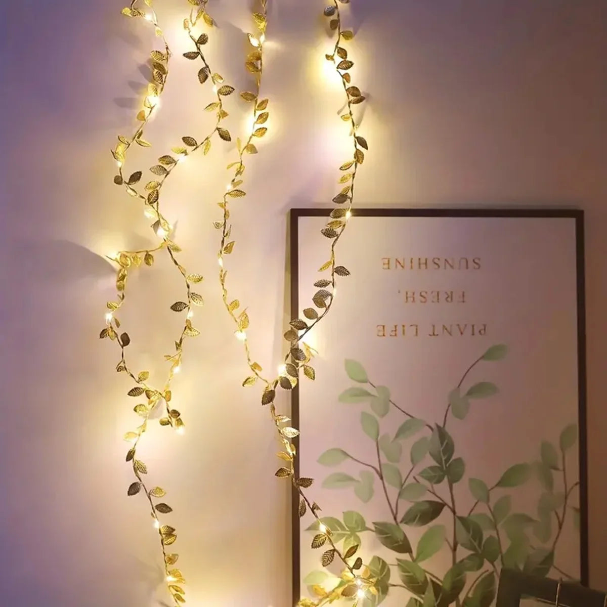 Golden Leaves LED Fairy String Lights (2M 20LED)