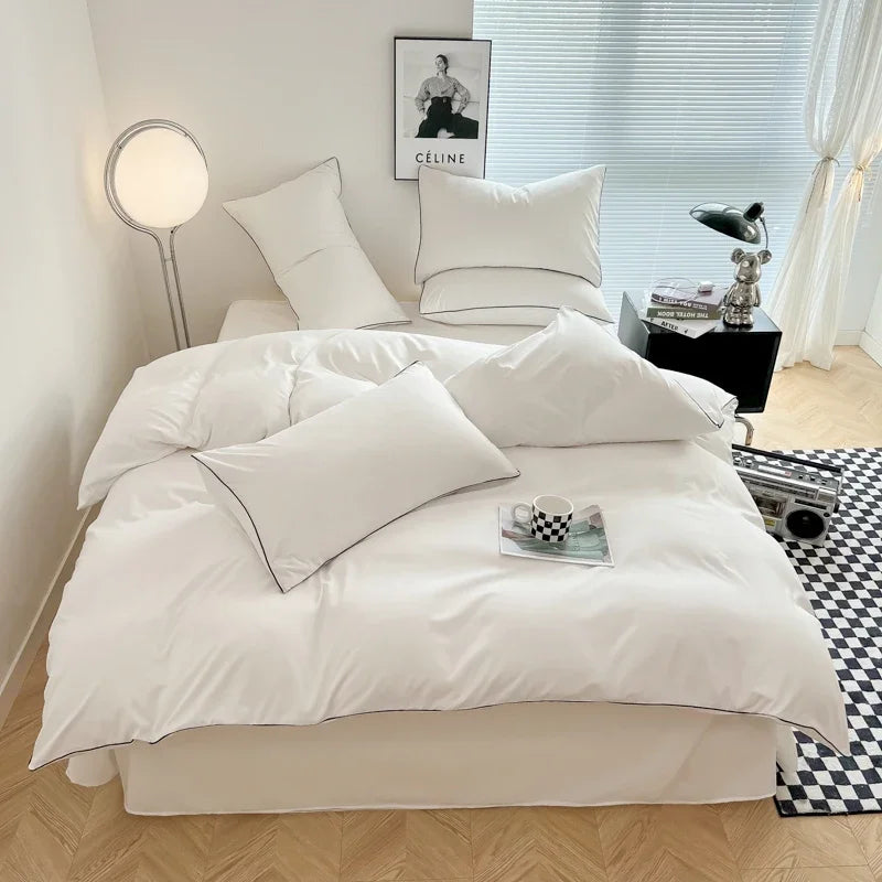 Solid Color Bedding Set (Simple Style)