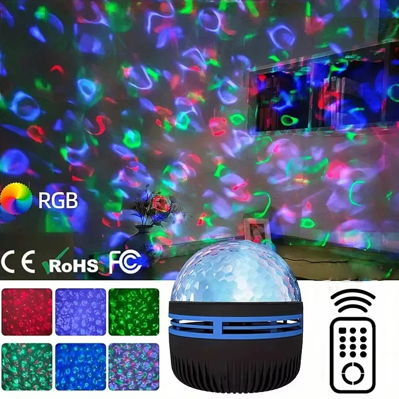 7-Color Galaxy Star Projector Night Light