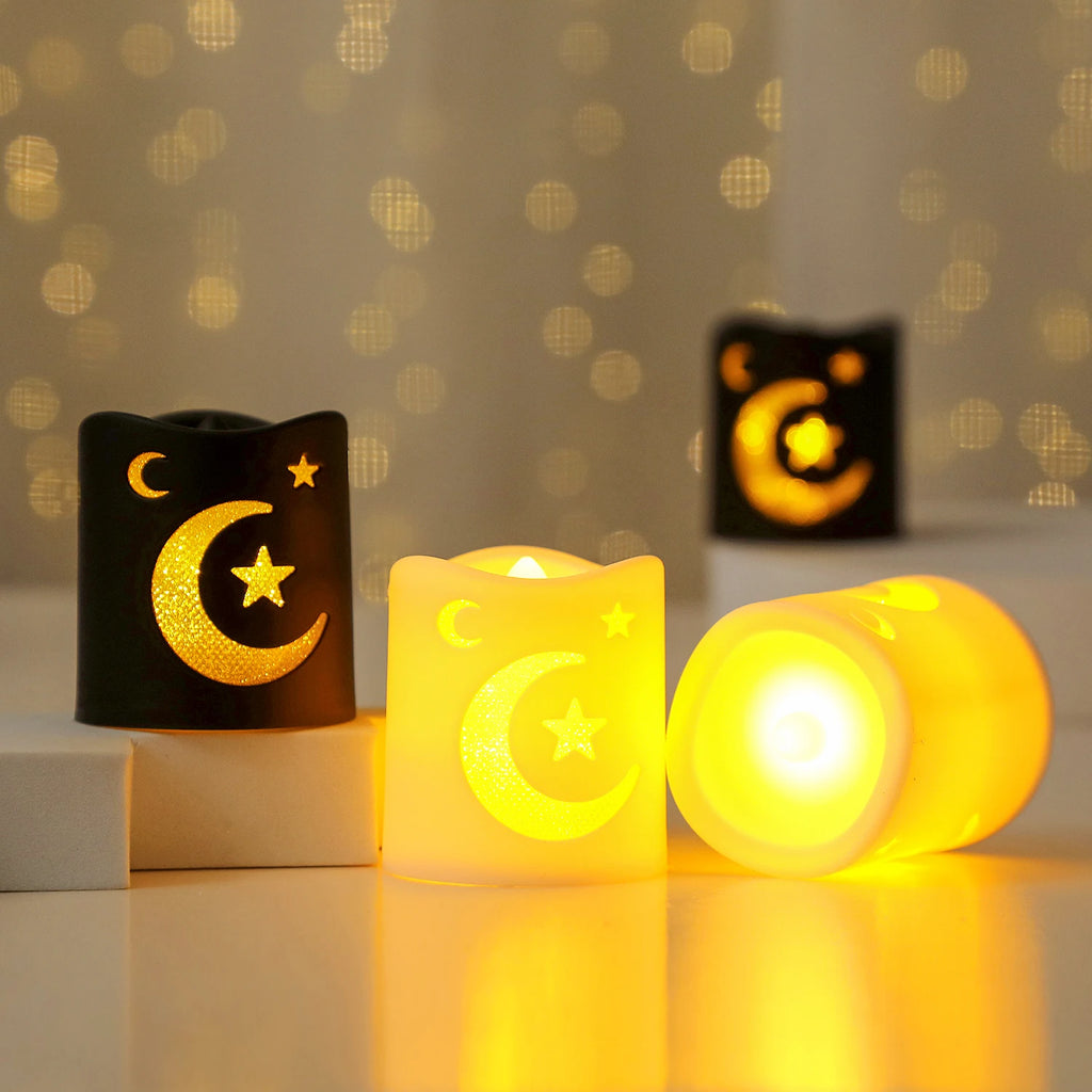 LED Star Moon Ramadan Candle Lamp