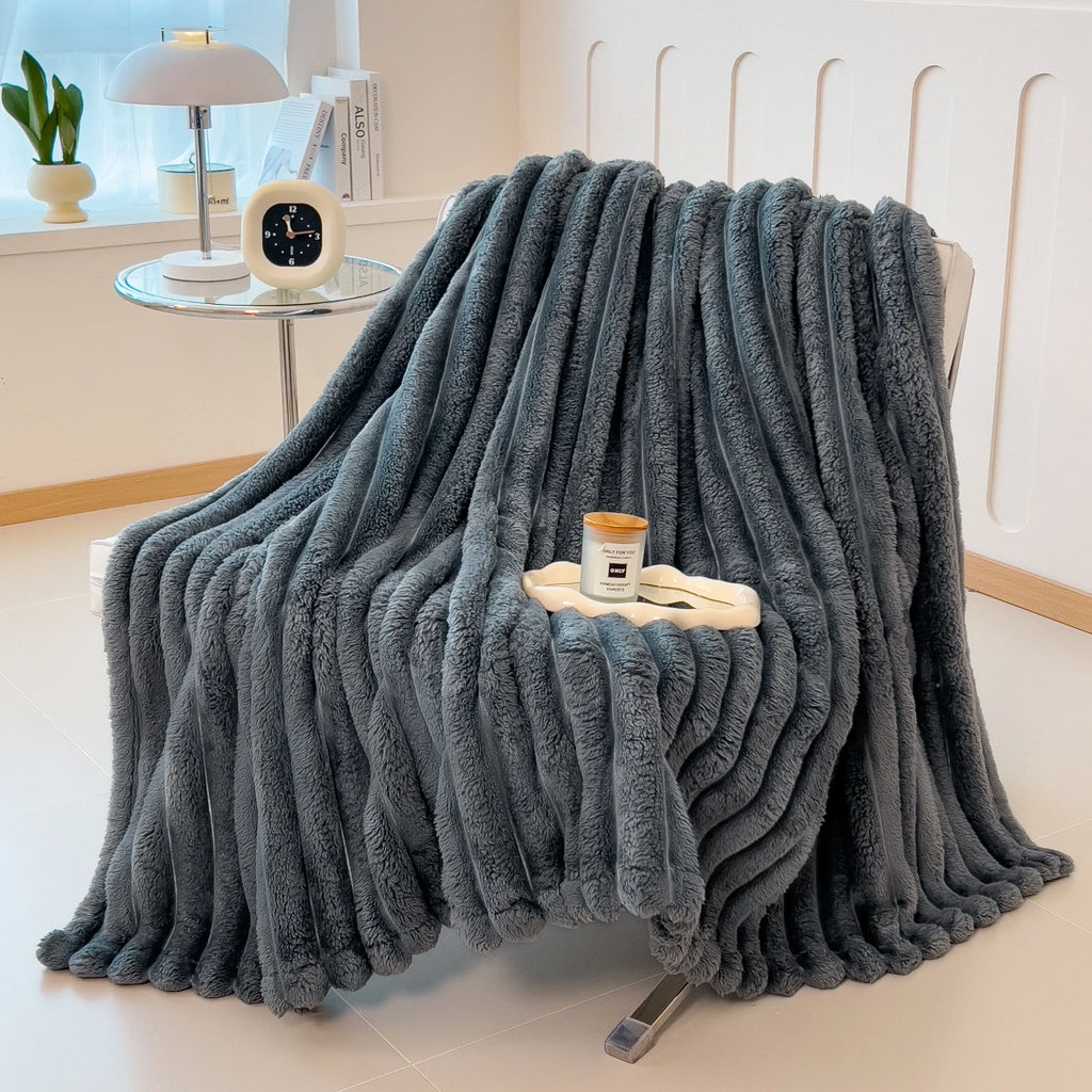 Thick Striped Multi-Purpose Blanket