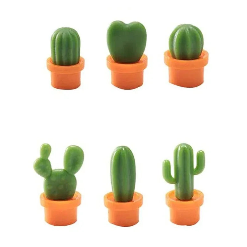 3D Succulent Fridge Magnet Set (6pcs)