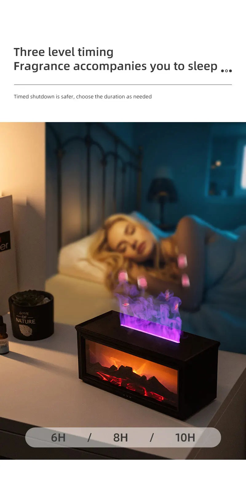 Fireplace Flame Aroma Diffuser Humidifier