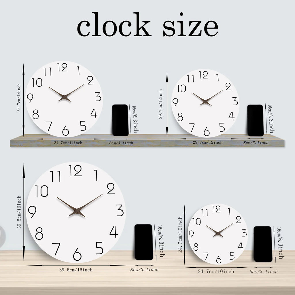 Modern Wooden Silent Wall Clock