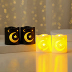 LED Star Moon Ramadan Candle Lamp