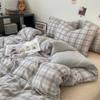 Plaid Duvet Cover (Skin-Friendly, Double-Sided)