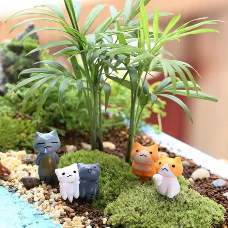 Cartoon Lucky Cat Miniature Set (6pcs)
