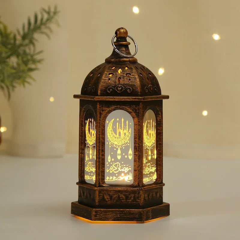 LED Star Moon Ramadan Candle Lamp