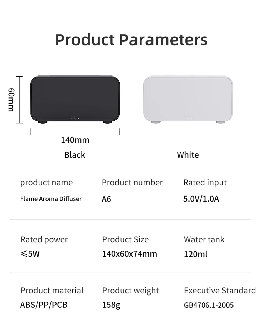 Flame Aroma Humidifier Diffuser