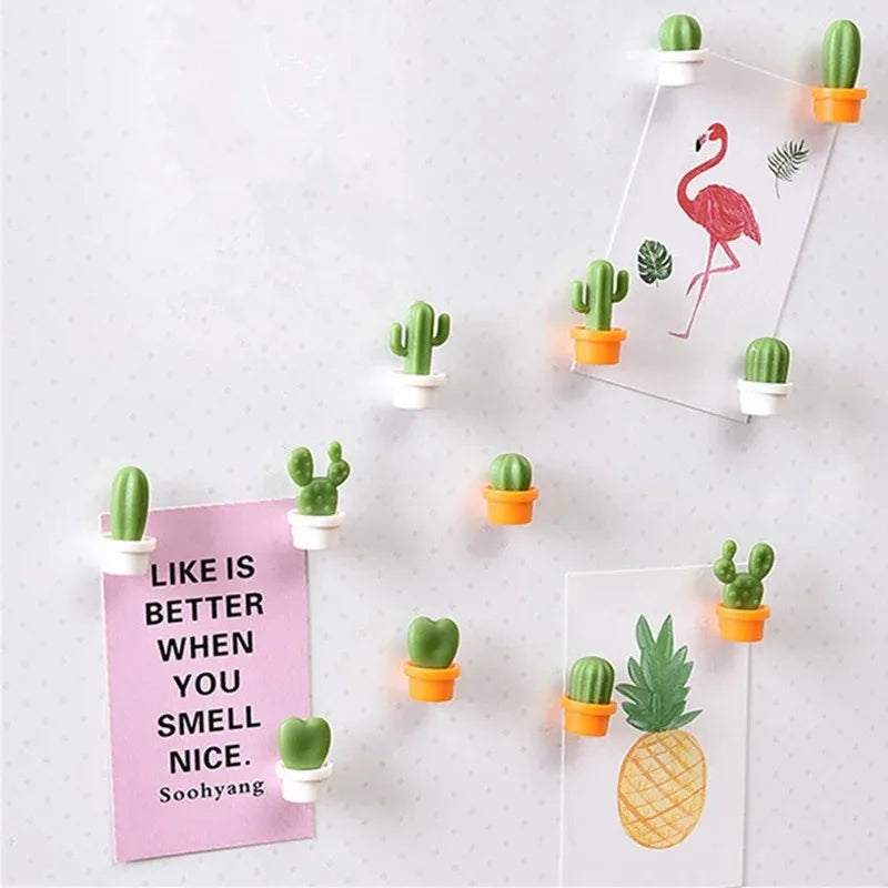 3D Succulent Fridge Magnet Set (6pcs)