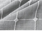Jacquard Checkered Round Tablecloth with Tassels