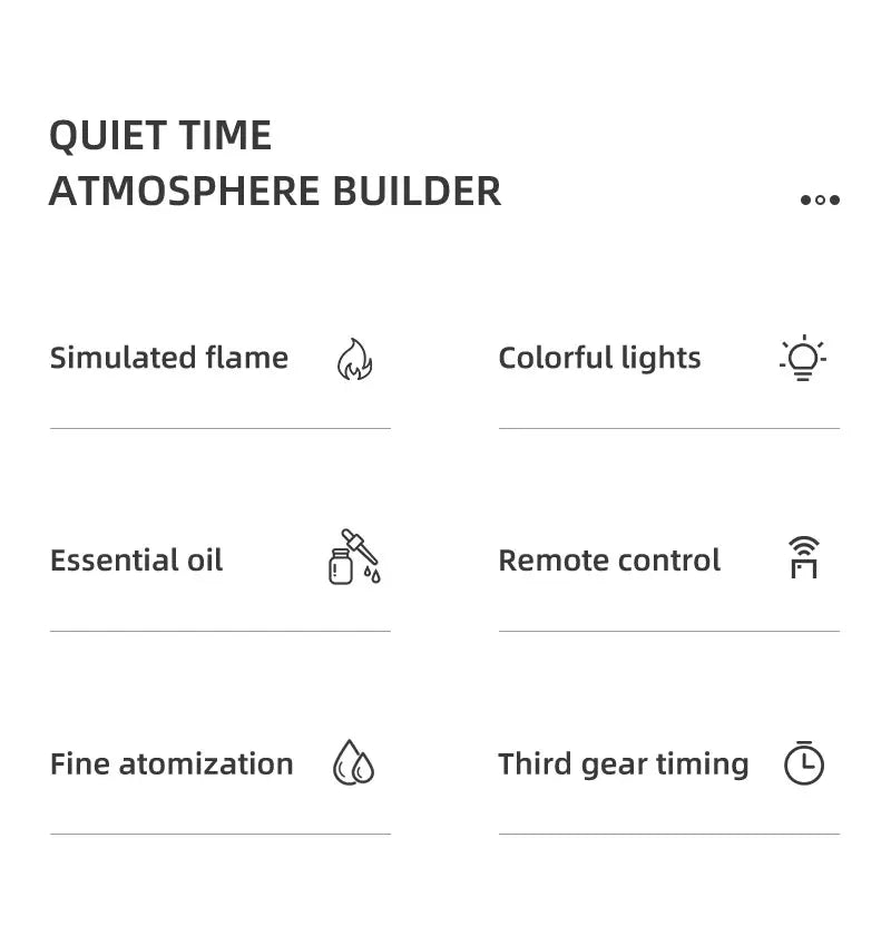 Fireplace Flame Aroma Diffuser Humidifier