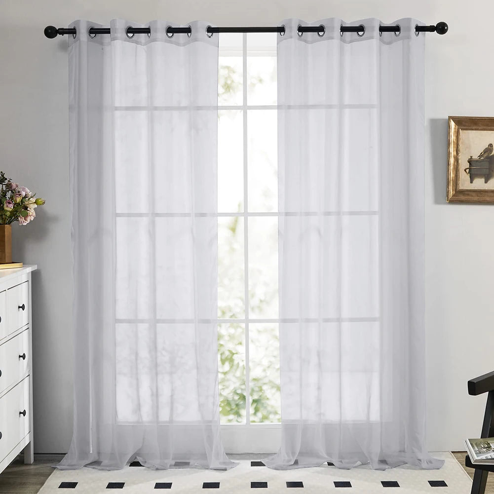 White Sheer Curtains