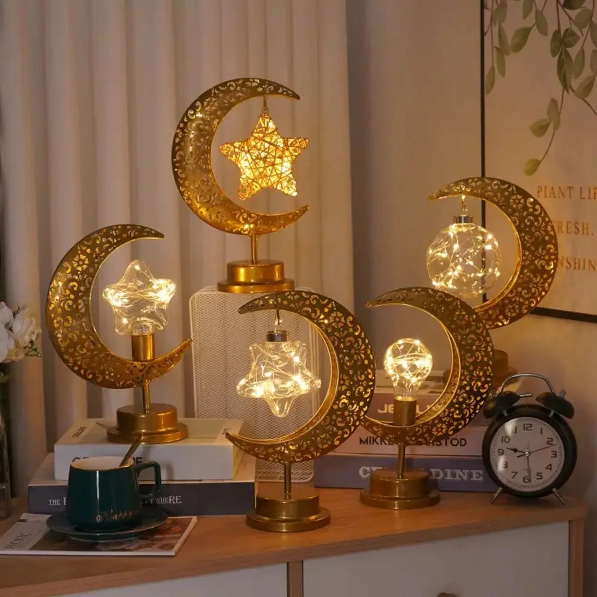 Golden LED Ramadan Table Lamp